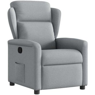 vidaXL Sill&oacute;n Reclinable De Tela Gris Claro Vidaxl