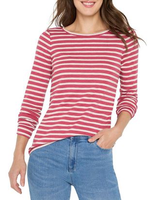 Nic+Zoe Nic+Zoe Petite Stripe Boat T-Shirt