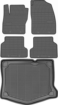 OEM Juego De Alfombrillas De Goma Para Coche Y Alfombrilla Para Maletero Para Ford Focus Ii Hatchback (2004-2011)