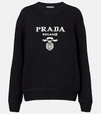 Prada Logo wool and cashmere sweater