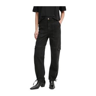 Gaud&igrave; Dames, Jeans, Zwart, Maat: W26 Katoen