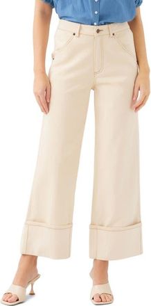 Fifteen Twenty Dana Cuffed Wide Leg Jeans in Natural at Nordstrom, Size 6