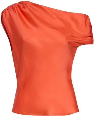 Toccin Veda Ruched One-Shoulder Top in Flame at Nordstrom, Size 8