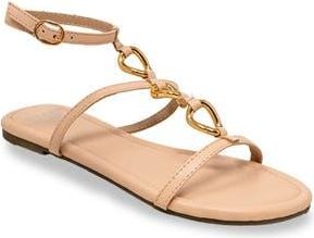 Chase + Chloe by Intouch Footwear Ankle Strap Flat Sandal in Tan at Nordstrom Rack, Size 8.5
