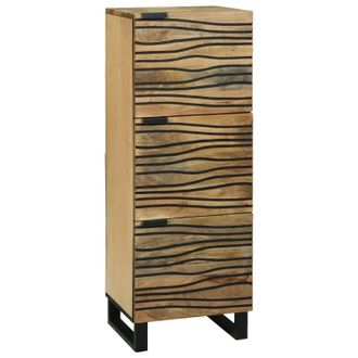 Berkfield Home Highboard - 40x33.5x110 cm Made from Solid Mango Wood in Brown