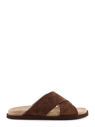Brunello Cucinelli Low Suede Sandals-Uomo