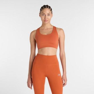 New Balance Mujer NB Define Train Bra en Rojo, Poly Knit, Talla XS
