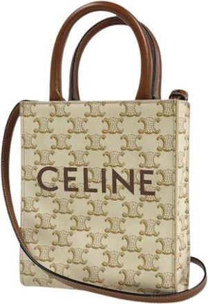Celine Pre-owned Mini Bags, female, White, Size: ONE SIZE Pre-owned Vintage Canvas Mini Bag