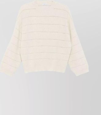 Brunello Cucinelli knit crew neck top with long sleeves