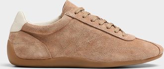 Vagabond Womens Hollie latte suede sneakers