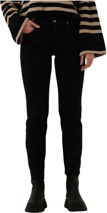 MY ESSENTIAL WARDROBE High Straight Leg Jeans Elly - Dames - Cropped Jeans - Zwart - W25 - Katoen - Jeans