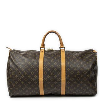 Louis Vuitton Pre-owned Womens Keepall 55 Travel Bag - Brown - One Size
