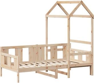 vidaXL Sof&aacute; Cama Con Techo Madera Maciza De Pino 90x200 Cm Vidaxl