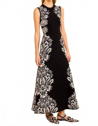 Ulla Johnson Liana Jacquard Dress In Noir