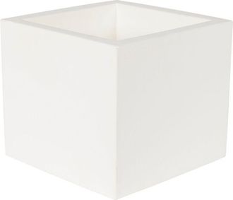 OEM Narciso 40 Macetero Cuadrado De Interior Y Exterior Para Plantas Y Flores Muy Resistente Al Paso Del Tiempo. Hecho De Polietileno En Espa&ntilde;a - Blanco