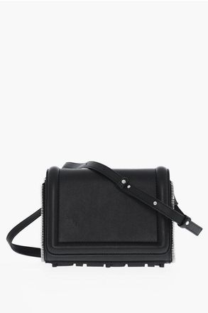 Diesel Leather Shoulder Bag with Embossed Logo size One Size