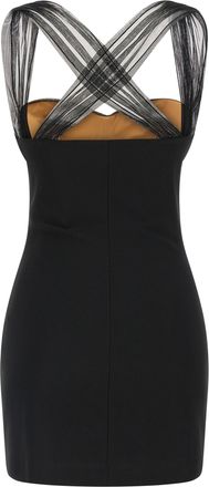 Nensi Dojaka Womens Black Viscose Short Dress