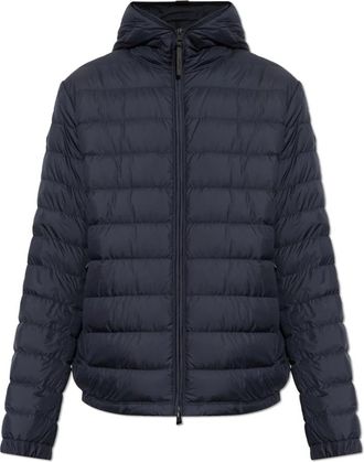 Moncler Solienn Down Jacket - Heren - Gewatteerde jassen - Blauw - S - Leer - Jassen