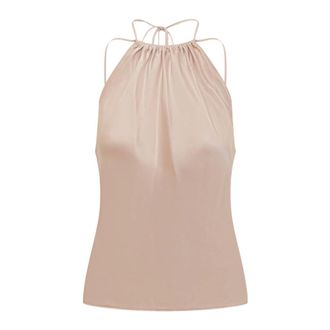 Pinko Sleeveless Tops, female, Pink, Size: 2XS Carota Top