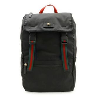 Gucci Pre-owned Canvas Rugzak - unisex - Vintage Rugzakken - Zwart - ONE Size - Vintage