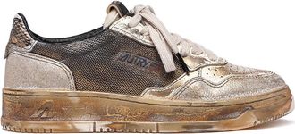 Autry Supervintage Womens Sneakers in Leather and Canvas
