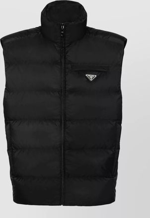 Prada high collar sleeveless padded jacket couture