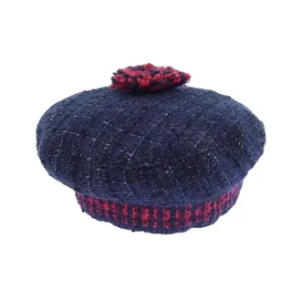 Chanel Pre-owned Accessories, male, Blue, Size: ONE SIZE Pre-owned Wool Blend Cap