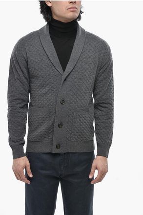 Paolo Pecora Virgin Wool V-Neck Cardigan size M