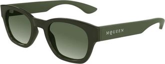 Alexander McQueen Am 0530S Zonnebril - Heren - Zonnebrillen - Groen - 49 MM - Accessoires