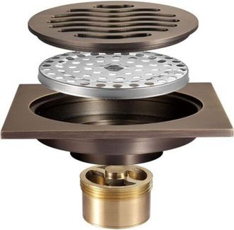 OEM Desag&uuml;e De Ducha De 100x100 Mm, Desag&uuml;e De Suelo Cuadrado De Lat&oacute;n, Canal De Ducha A Prueba De Olores, Desag&uuml;e De Suelo Para Ba&ntilde;o