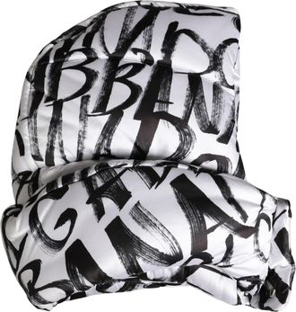 Dolce & Gabbana White Logo Print Whole Head Wrap Capello Mens Hat (Pre-Owned)