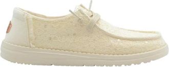 Hey Dude Wendy Sequin Lace - Dames - Veterschoenen - Beige - 37 EU - Katoen - Schoenen
