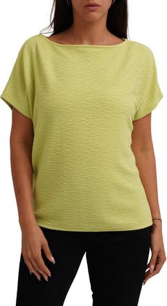 Cyrus Textured Boat Neck Top in Celery Green at Nordstrom Rack, Size X-Large