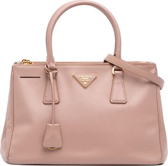 Prada Pre-owned Womens Galleria Top Handle Bag - Tan Leather - One Size