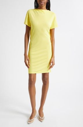 Jacquemus La Robe Mistral Plunge Back Jersey Minidress in Yellow at Nordstrom, Size X-Small