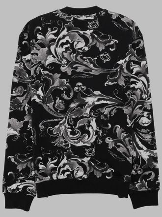 Versace Jeans Couture Printed Cotton Sweatshirt - Black