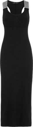 Philipp Plein Lange Jurk - Dames - Casual kleedjes - Zwart - L - Katoen - Kleedjes