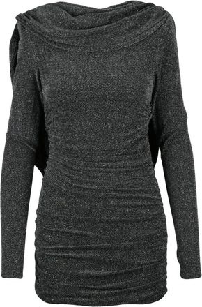 Twentyfourhaitch Abito Mini in Jersey - Dames - Korte kleedjes - Grijs - XS - Polyester - Kleedjes