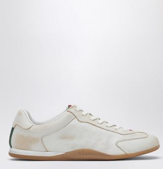 Gucci Gucci Shift sneaker in white d&eacute;lav&eacute;-effect leather