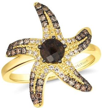 Le Vian 14K 0.42 Ct. Tw. Diamond Smokey Quartz Cocktail Ring