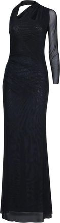 Silvian Heach Rumpisi Lange One-Shoulder Jurk - Dames - Avondkleed - Zwart - S - Polyester - Kleedjes