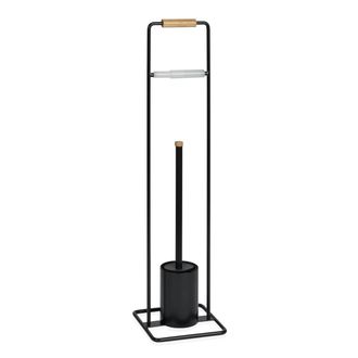 Wadiga Andrea House Ba69281 Portarrollos Con Escobilla De Metal Negro Estilo Moderno - Ref: Ba69281