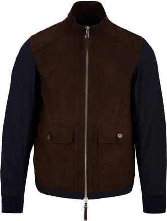 The Jack Leathers Owen Perfo Mix Leren Jas voor Heren - Heren - Leren en Su&egrave;de Jassen - Bruin - 2XL - Jassen