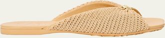 Loewe x Paulas Ibiza Pebble Anagram Flat Slide Sandals