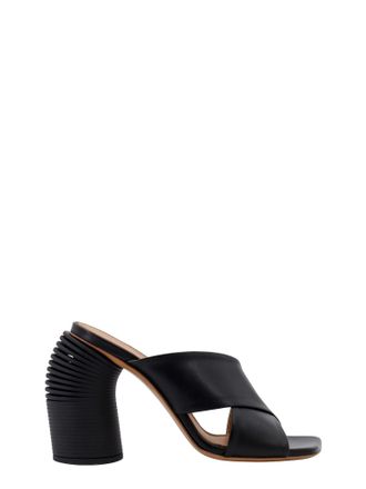 Off-white Leather Sandals-Donna