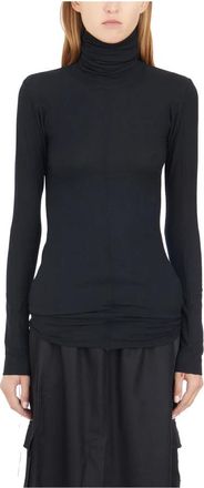 Andrea Ya'aqov Maglione Collo Alto in Modal - - Knitwear - Donna - Nero - M