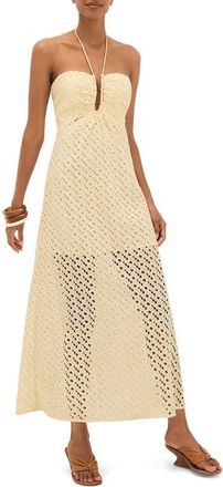 Vix Melina Cotton Cover-Up Dress in Beige at Nordstrom, Size X-Small