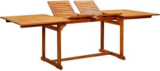 vidaXL Mesa De Comedor Jard&iacute;n Madera Maciza Acacia (160-240)x100x75 Cm Vidaxl