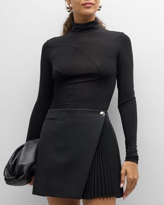 A.L.C. Molly Gathered Turtleneck Top