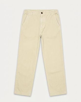 Fortela Hector Herringbone Cotton Trousers in Ecru at Nordstrom, Size 33 Eu